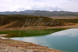 Image du Maroc Professionnelle de  Le barrage Laghrasse "dit barrage Hassan II", il se situe à 50 km au sud est de Taourirte au nord du Maroc, Samedi 10 Février 2006, ce barrage fournit en eau potable  le barrage Mohammed V qui sert de lien pour Machraa Hammadi,  ce dernier permet l'approvisionnement des centre de Taourirte et El Aïoun Sidi Mellouk. (Photo / Abdeljalil Bounhar) 